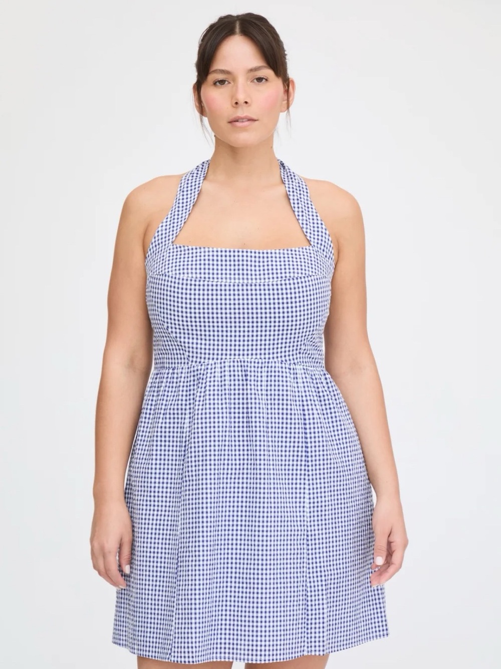 NWT Hill House Fleur Mini Dress Navy Gingham
